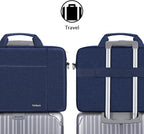 Ferkurn Laptop Bag Case for Women Men Computer Bag Compatible with HP Envy Pavilion Omen/LG Gram/MSI/Dell Inspiron XPS/Lenovo/Acer, Shoulder Strap Carrying Messenger Briefcase, Blue, 17 17.3 Inch