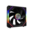 GAMDIAS 120mm ARGB PWM Case Fan, 2 Blades in 1 Fan Pack (Standard & Reverse Blades), Sync with RGB Motherboards, Easy Installation & Cable Management w/Cabless Daisy Chain Design