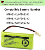 Kruta BT166342 BT266342 Battery 2.4V 800mah Replacement Battery Pack Compatible with for BT183342 BT283342 BT162342 BT262342 VTech CS6114 CS6419 CS6719 at&T EL52300 CL80111 Cordless Phone (Pack 4)