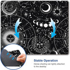 Moon Sun Mouse Pad - Custom Design, Waterproof, Non-Slip Rubber Base, Office Laptop, 9.5"x7.9"x0.12" Inch