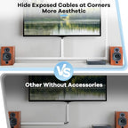 Cord Covers for Wires on Wall Extra-Long, 26.25ft TV Cord Hider Kit, Paintable Cable Management Concealer, White Cord Raceway Channel, 8 x L39in x W0.95in x H0.55in