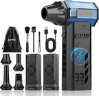 Air Duster -250000RPM Electeic Air Duster, Replaceable Batteries 2pcs,Long Life Cordless mini Blower, 3-Gear Adjustable- Cordless air Duster for Keyboard,PCs,Outdoors,Leaves,Car Cleaning