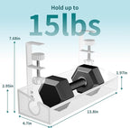 Under Desk Cable Management Tray White, No Drill Desk Cable Management Organizer with Clamp for Desk Wire Management, Desk PC Cord Organizer Accessories & Workspace Organizers for Office, Home(2 Pack)
