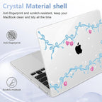 Case for MacBook Pro 13 inch with/Without Touch Bar (2016-2022, M2 A2338 M1 A2289 A2251 A2159 A1989 A1706 A1708), Hard Shell + Keyboard Cover + Dust Plug, Cherry Bow
