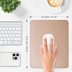 ITNRSIIET Mouse Pad Non-Slip Rubber Base Smooth Surface Stitched Edges Waterproof Durable Compatible with All Mice for Office & Gaming, Desk Accessory, 10.2x8.3x0.12 inch, Camel Gradient