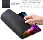 Mouse Pad, Gaming Mouse Pad, Galaxy Mouse Pad, Aurora Light Pattern Green and Purple Design Mouse Pads, Square Waterproof Mouse Pad Non-Slip Rubber Base MousePads for Office Home Laptop Travel