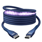 Statik MagStack Pro USB C to USB C Cable, Magnetic Type C Charger Fast Charging Cord, On The Go Magnetic Charging Cable for Car, Compatible with 16 Pro Max, 15, Galaxy S21 S20 Ultra, Navy 100W 3FT/1M