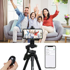 Endurax 60" Phone Tripod for Canon Camera Stand with Universal Phone Mount & Remote Shutter Max Load 6.6 lb