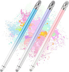 3PCS Stylus Pens for Touch Screens, Stylus Pen for iPhone/iPad/Tablet Android/Microsoft/Surface, Compatible with All Touch Screens(Purple/Pink/Blue)