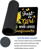 Sunflower Mouse Pad Personalized Design Computer Laptop Mousepad Square Anti-Slip Rubber Office Mouse Pad 9.5x7.9 Inch