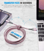 sweguard USB Type C Charger Cable [3-Pack,10ft+6.6ft+3.3ft] iPhone 16 Charger Nylon Braided Cord for iPhone 16 15 Pro Max Plus Samsung Galaxy S24 S23 S22 S21 S20 S10 Note 20 10 A54 Pixel LG Moto PS5
