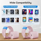 30W USB C i Phone 16 15 Charger Fast Charging, 2PACK Wall Charger for iPhone 16 15 Pro Max Charger Cord 6.6FT Fast Type C Charger Block for iPhone 16/16 Pro/15 Plus/15 Pro/15 Pro Max, iPad Pro, Pink
