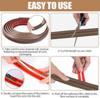 Floor Cord Cover Self Adhesive Cord Hider,10FT Cable Management, Extension Strip Protector for Wires, Prevent Cable Trips for Offices, Gyms, Exhibitions Cavity:0.51"(W) x 0.3"(H) Wood Walnut