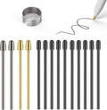 Marker Stylus Tips for Remarkable 2 Pen Tips with Nibs Removal Tool,Metal Replacement Nibs for Remarkable 1/2 Pen/Marker Plus (4+10 PCS-Gold/Sirvel/Black)