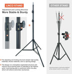 LINCO Lincostore Photo Video Studio Light Kit AM169 - Including 3 Color Backdrops (Black/White/Green) Background Screen