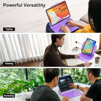 for iPad 9th Generation Case with Keyboard,Magic Style Keyboard Case for iPad 9th/8th/7th Gen 10.2 inch - Floating Cantilever Magnetic Stand Multi-Touch Trackpad (Purple)