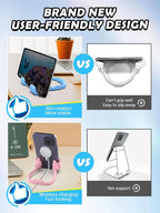 Dad Gifts for Fathers Day from Daughter Son Cell Phone Stand: 4 Pack UPGRADE Adjustable Thumbs Up Lazy Phone Holder for Desk Fun Birthday Gifts for Grandma Teens Girls Boys Adults Husband from Wife