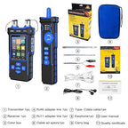 NOYAFA NF-8508 Network Cable Tester with Optical Power Meter, CAT5 CAT6 Cable Toner Ethernet Cable Tester, RJ45 Network Tester, VFL PoE QC Test Wire Tracer Port Flashing 200M Length Test