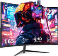 Z-Edge 27 inch Curved Gaming Monitor, QHD 1440P 165Hz 144Hz Curved 1500R Computer Monitor, MPRT 1ms Monitor Gaming, 16.7M Colors, UG27Q Frameless Bezel, 2X DP 1.4 Ports and 2X HDMI 2.0 Ports