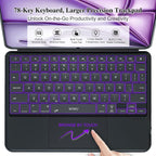 iPad Keyboard Case for iPad Air 13 inch (M3 M2 2025 2024),Pro 12.9 inch 6/5/4/3rd Gen,Flex Magnetic Detachable Bluetooth Keyboard with Trackpad,Springy Backlit Keys,Slim iPad Case with Stand (Black)