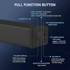 Wohome 2.1 Computer Speakers for Desktop PC, Bluetooth 5.3 PC Sound Bar with 7 RGB Light Modes, DC Powered Laptop Gaming Speakers with 3.5mm AUX-in/USB Connected for Projector, Tablet