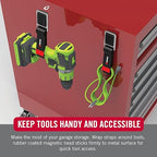 VELCRO Brand Magnetic Straps – Reusable Cord, Hose & Tool Organizer for Metal Surfaces, Stocking Stuffers for Men - EASY HANG Garage, Workshop, RV Storage - Medium 16in x 1in