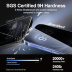 SMARTDEVIL 2PACK Privacy Screen Protector for iPhone 16 Shatterproof Tempered Glass [True 28°Anti Spy] [9H Hardness] [Auto Dust-Elimination Install] [Bubble Free]