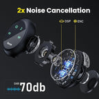 Wireless Lavalier Microphone for iPhone Android, 2in1 Magnetic & Clamp Lapel, Banxye Ultra-light 1 Click Noise Cancelling Studio Sound, Lapel Mic for Video Recording, Streaming, Youtube, Tiktok, Beige