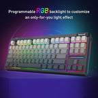Redragon K729 PRO 80% Wireless Gasket RGB Gaming Keyboard, 3-Mode TKL Mechanical Keyboard w/Knob Control, Gradient PBT Keycaps, Hot-Swap South-Facing Socket & 5-Layer Dampener, Custom Silent Switch