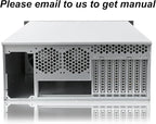 RackChoice 4U Rackmount Server Chassis 8-Bay 12Gbps Hot-Swappable SATA/SAS, EATX/ATX Compatible, Alloy Steel, Black, Ideal for Data Centers & SMBs