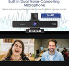 NexiGo Zoom Certified, N950P 4K Zoomable Webcam with Remote Control, Sony_Starvis Sensor, 5X Digital Zoom, Pro Web Camera with Dual Stereo Mics, for Zoom Skype Teams Twitch