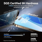 SMARTDEVIL 3 Pack Screen Protector for iPhone 13/13 Pro/14, Bubble-and-Dust-Free Box, HD Tempered Glass, Military Grade Shatterproof & Ultra Durable, Easy Installation