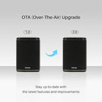 RIVA Upgraded Arena Wi-Fi Bluetooth Hi-Fi Speaker, 6 Drivers, 50W, Multiroom Music System, Supports Airplay 2, Chromecast, Spotify, Tidal and More Streaming (Black)