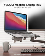 VESA Laptop Tray for Monitor Mount, Holds Laptops up to 17.3 Inches and 28.6 lbs, Fits 100x100mm VESA, Notebook Tray Office Desk Accessories, Silver