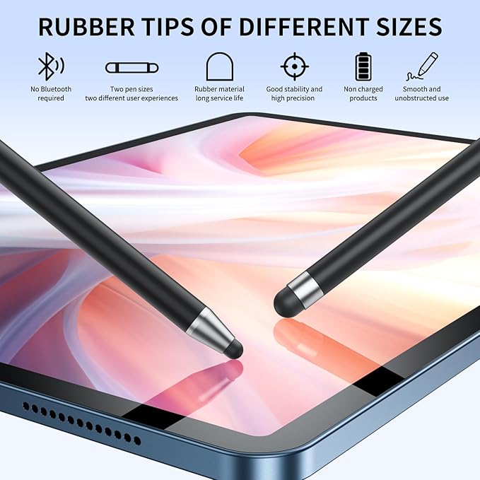 Stylus (10Pcs), Stylus Pen for Touchscreen, High Precision and Sensitivity Stylus Pen for Android Smartphone and Tablets, Compatible with Capacitive Touch Screen (Light Cyan)