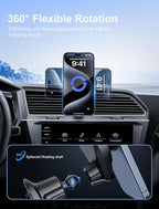TOPGO Socket Car Phone Mount, [Telescopic Shaped Hook, Stable, No Shaking] Grip Air Vent Car Phone Holder, Compatible with iPhone and All Smartphones with Socket Grip