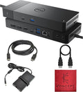 WD22TB4 Dell Thunderbolt 4 Dock 40Gbps USB-C/USB A - Dell Docking Station Dual Monitor with 180W, HDMI & DisplayPort Cable - Supports 4K Displays & Upto 3 Monitors (Renewed)