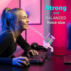 IXTECH USB Gaming Microphone for PC, RGB Condenser Microphone with Tripod Stand, Pop Filter, Rotate Gain Button, and Quick Mute, Noise Cancellation Computer Mic for Streaming, Gaming, Podcasting