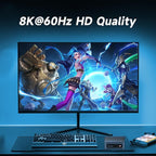 Reatan A8 Mini PC AMD Ryzen 7 8745H 32GB RAM DDR5 1TB SSD (3 Year After-Sale Support) 8C/16T，up to 8K Quad-Screen Displays, WiFi 6E, OCuLink Mini Computers for Gaming Home Theater Office Business