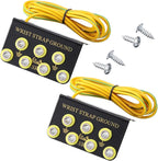 7-Port ESD Wrist Strap Grounding Kit with 5.9 ft Terminal Cable and Anti-Static Socket Connector, L-Shaped Aluminum Hub with 1 MΩ Resistors, Static Protection for Electronics Workbench(7-Port(2Pack))