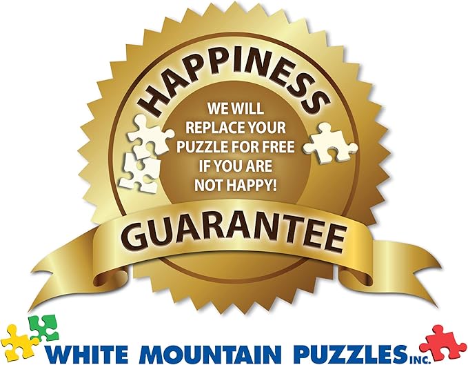 White Mountain Family Retreat Fall Puzzles 1000 Pieces Scenic Lake Cabin Puzzle for Adults and Families