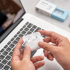 SpinFit Superfine for AirPods Pro Gen 1 & 2 - S - Medical Grade Silicone Patented Replacement Ear Tips and Adapters for Supreme Comfort (one Pair)(Ear Tips Installed)