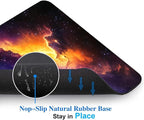 Nebula Galaxy Space Mouse Pads for Desk, Portable Wireless Computer Mouse pad Small Design with Women, Non-Slip Rubber Base Laptop Mousepad 9.5" x 7.9" Smooth Surface for Office & Travel
