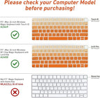 Allinside Silicone Keyboard Cover for iMac Magic Keyboard A2449/A2450, Protective Skin for iMac 24" Wireless Keyboard Released in 2021, US Layout, Ombre Orange