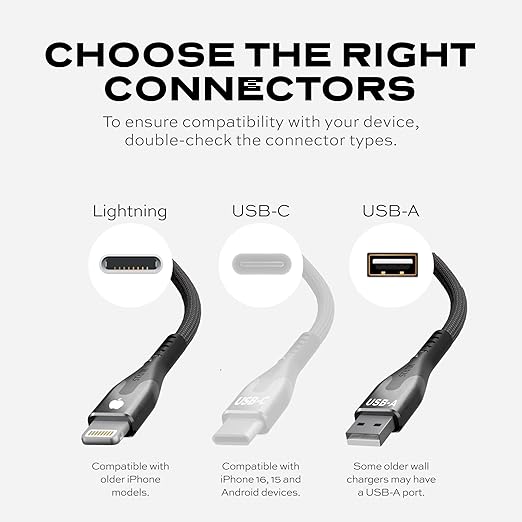 Statik MagStack USB A to Lightning Cable MFi Certified, Clutter-Free Magnetic Charging Cable, Anti-Tangle Phone Charger Cord, 12W, Compatible with iPhone 14 Pro Max, 13 12 11, 6FT/2M