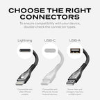 Statik MagStack USB A to Lightning Cable MFi Certified, Clutter-Free Magnetic Charging Cable, Anti-Tangle Phone Charger Cord, 12W, Compatible with iPhone 14 Pro Max, 13 12 11, 6FT/2M