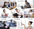 typecase Touch Case with Keyboard for iPad 9th Generation (10.2", 2021), Multi-Touch Trackpad, 10 Color Backlight, 360, Thin & Light - iPad 8th Gen (2020), 7th Gen (2019), Air 3, Pro 10.5 (Rose Gold)
