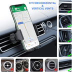 Miracase Phone Holders for Your Car with Metal Hook Clip, Air Vent Cell Phone Car Mount, Hands Free Universal Automobile Cradle Fit for iPhone Android and All Smartphones, Classic Black