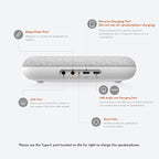 NUROUM A15 Bluetooth Conference Speaker and Microphone, 360° Voice Pick up & Noise Canceling Computer Speakerphone with 4 MEMS Mics, Daisy Chain, w/Dongle, USB Plug & Play