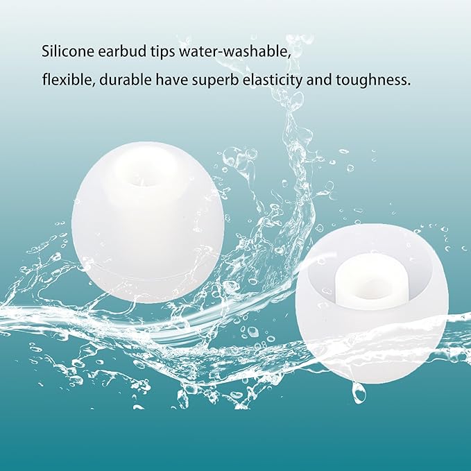Earbud Replacement Tips - Silicone Ear Tips Fit Most - S M L, 9 Pairs